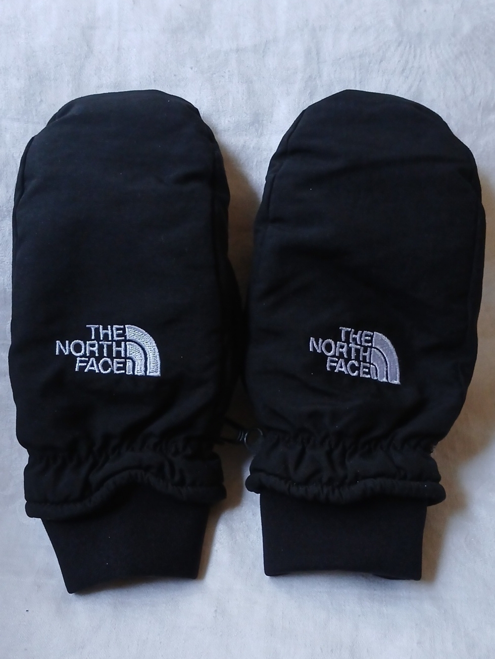The North Face Mittens Black With White Logo Kids Size Small